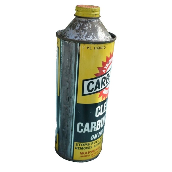 Vintage Empty Carb-Medic Can, Empty Gas and Oil Cans-Complete With Cap - Picture 5 of 9